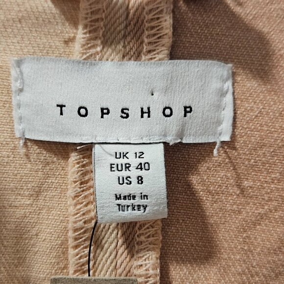 Women’s Topshop Patchwork Denim Pink Jacket Size 8 4 Pockets NWT Chic Country. - Picture 9 of 15